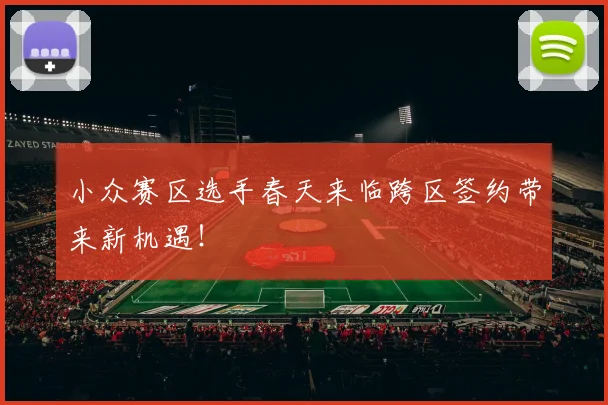 小众赛区选手春天来临跨区签约带来新机遇！